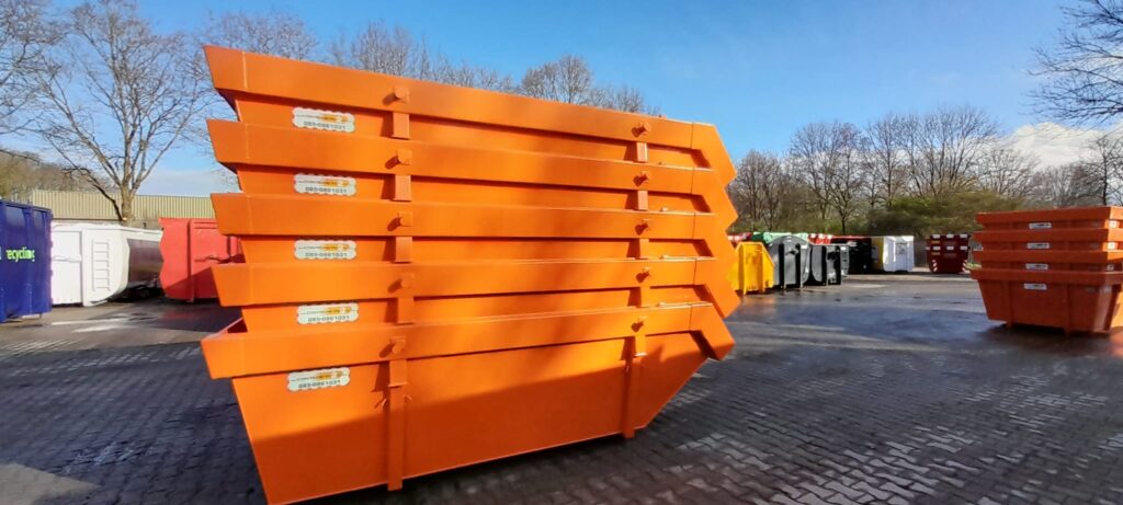 Containerbedrijf Twente bestelde open portaalcontainers 6m3 in een frisse oranje tint. Frank bedankt, en graag tot de volgende keer !